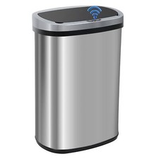 13 Gallon Kitchen Trash Can Automatic Touch Free Garbage Can with Lid Stainless Trash Bins price