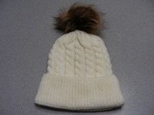 Cable Knit - Ivory Color - BABY SIZE Stocking Cap Beanie Hat! Bebek Beresi price