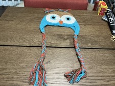 Owl Beanie Ear Flap Hat Newborn & Child/Preschool Size Crochet Handmade Bebek Beresi price
