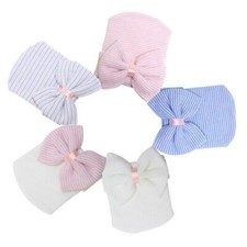 Newborn Baby Infant Girl Toddler Comfy Bowknot Hospital Caps Warm Beanie Hat Bebek Beresi price
