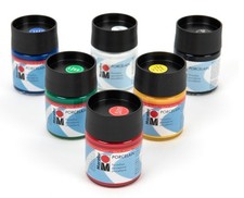 Porcelain & Glass Paint Without Firing 15 ml Dishwasher-Safe  ~ PICK YOUR COLOR Cam Boyası price