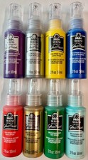 FolkArt Murano Acrylic Glass Paint~2 Oz. Metallic Opaque Transparent Irid~U Pick Cam Boyası price