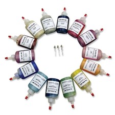 Glassline Fusible Glass Paint Pen Kit, 14 Colors with 3 Tips Cam Boyası price
