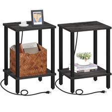 End Table with Charging Station, Side Table Set of 2, Nightstand Orta Sehpa price