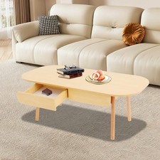 Modern Solid Wood Coffee Table With Storage With Double Drawers For Living Room Orta Sehpa price