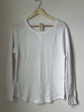 Faded Glory Boys White Waffle Knit Long Sleeve Crew Neck T-Shirt XL (16-18) Erkek Çocuk Gömlek price
