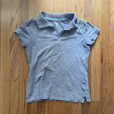 Old Navy Gray and Blue Solid Short Sleeve Collared Polo Small Erkek Çocuk Gömlek price
