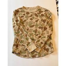 Old Navy Boys Camo Waffle Knit Thermal Shirt Long Sleeve Duck Camouflage Tan M 8 Erkek Çocuk Gömlek price