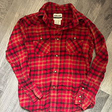 Ariat Retro Fit Boys Plaid Flannel Long Sleeve Button-Up Shirt Pockets M 10-12 Erkek Çocuk Gömlek price