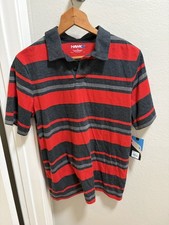 NWT Tony Hawk Short Sleeve Striped Polo Shirt Youth Sz  XL Erkek Çocuk Gömlek price