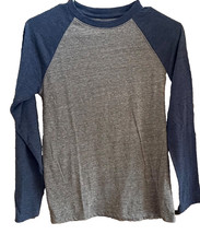 Urban Pipeline T-Shirt, Grey with Blue Long Sleeves, Boys Size Large. Erkek Çocuk Gömlek price