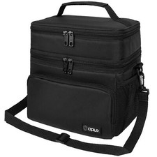 Double Deck Lunch Bag Dual Compartment for Women Men Work Office Insulated Box Beslenme Çantası price