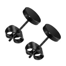 2pcs Stylish & Versatile 18K Black Gold Over Piercing Ear Earrings For Men & Boy Altın & Gümüş Piercing price