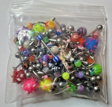 100+ Pieces of Body Piercing Jewelry - Belly/Tongue/Eyebrow/Tragus & Others! Altın & Gümüş Piercing price