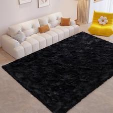 FinRèc Soft Black Area Rugs for Bedroom Living Room, 4x6 Feet Modern Indoor ... Salon Halısı price