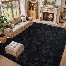5x7 Black Area Rug Large Fluffy Shag Rug for Living Room Bedroom Non-Slip Salon Halısı price