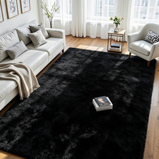 8X10 Area Rug for Living Room, Ultra Soft Fluffy Black Rugs for Bedroom, Non Sli Salon Halısı price