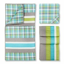 ZUMA BABY 3PC CRIB BEDDING SET, BLUE/GREEN Bebek Nevresim Takımı price