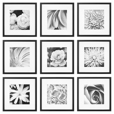 Gallery Perfect (Set of 9) Black Square Photo Frame Gallery Wall Kit Resim & Fotoğraf Çerçevesi price
