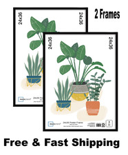 Mainstays 24x36 Black Poster Frame Set of 2 – Wall Mount Display Frames Resim & Fotoğraf Çerçevesi price