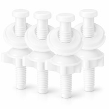4 Sets Toilet Seat Bolt Kit Plastic Screws Nuts Washers Lid Fix Replacement Klozet Kapağı price