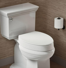 KOHLER Hyten 3" Elevated Raised Quiet-Close Elongated Toilet Seat, White, 258750 Klozet Kapağı price