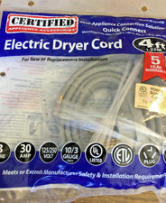 Certified Appliance Accessories electric dryer cord model 90-1020QC, installatio Beyaz Eşya Aksesuarları price