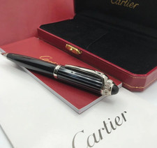 Cartier Black Metal Ballpoint Pen Luxury Executive Writing Gift Set New Box Kalem Seti price