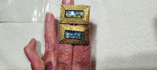Men's Brutalist Dante Style, Textured Art Glass Cabachon Cufflinks Kol Düğmesi price