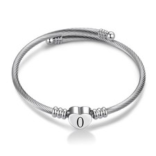 Women Initial Heart A-Z Letter Cuff Bracelet Personalized Name Expandable Wri... Kol Düğmesi price