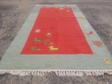 Fine Vintage Traditional Handmade Gabbeh Wool Multicolor Kilim 5.3x2.8 ft Kilim price