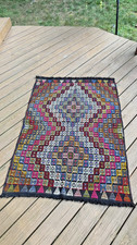 Handwoven Turkish Cecim Embroidered Wool Kilim Area Rug 3'5"x4'10" Kilim Throw Kilim price