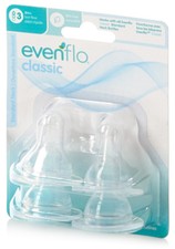 Evenflo Classic Silicone Nipples Stage 1 2 3 Slow, Medium or Fast Flow Biberon Emziği price