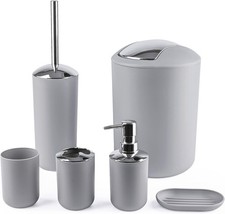 6Pcs Bathroom Accessories Set Bin Soap Dispe Dispenser Toothbrush Cup Etc Banyo Aksesuar Seti price