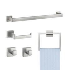 5 Pcs Towel Bar Set Bathroom Hardware Set Brushed Nickel Bath Accessories Banyo Aksesuar Seti price