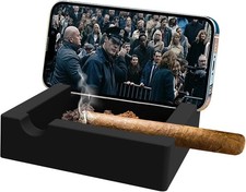 Outdoor Silicone Cigar Ashtray for Patio 5.9inch Large Square Ashtray with Phone Küllük price