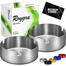 Outdoor Ashtray 2 Pack Stainless Steel Patio Ashtrays with 3 Cigarette Holders Küllük price
