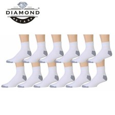 12 Pairs Men Ankle Quarter Sports Socks Athletic Cotton Low Cut Socks Size 10-13 Soket Çorap price