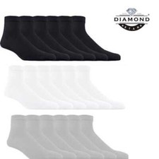 12 Pairs Men's Plain Sports Athletic Cotton Socks Ankle Low Cut Size 9-13 Soket Çorap price