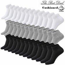 3-12 Pairs Mens Plain Solid Cotton Sports Ankle Athletic Socks Low Cut Size 9-13 Soket Çorap price