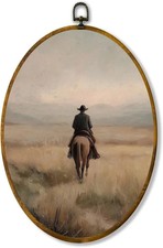 zewepri Vintage Oil Painting Style Western Wall Art, Country Western Art, 8.6×11 Yağlı Boya Tablo price