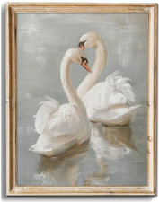 Vintage Wall Art Prints Decor Classical Swan Canvas Oil Painting Poster Pastel Yağlı Boya Tablo price