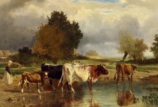 stunning oil painting handpainted on canvas-cows Yağlı Boya Tablo price