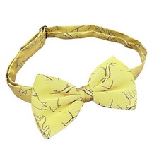 Yellow Deer Outline Hunting Abstract Patterned Bow Tie Men's Business Attire Papyon price