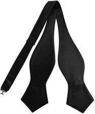 Men'S Exquisite Woven Silk Self Bowtie Solid Diamond Bow Ties Black Papyon price