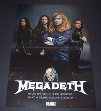 MEGADETH - DAVE MUSTAINE - PAPYON Turkish 2013 Magazine CENTERFOLD POSTER 53129 Papyon price
