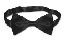 BIAGIO 100% SILK BOWTIE Solid BLACK Color Mens Bow Tie for Tuxedo or Suit Papyon price
