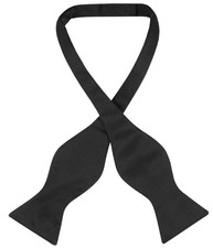 Vesuvio Napoli SELF TIE Bow Tie Solid BLACK Color Mens BowTie Papyon price