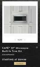 Cafe Appliance Microwave Trim Kit White. CX152PAM1WW. Opened for photos. Ankastre Setler price