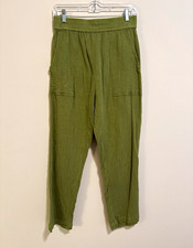 Women’s Olive Green Pants Pull-On Elastic Waist Pockets M Kadın Capri / Kapri price